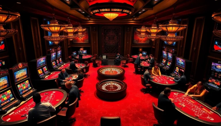 Experience the hidden wiki of gambling with vibrant tables and focused players at a luxurious casino.