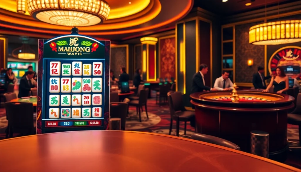 Rasakan sensasi Mahjong Ways dengan gulungan yang berwarna-warni dan atmosfer kasino yang hidup.