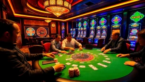 Experience the excitement of HAYBET poker games with players engaged in thrilling bets.