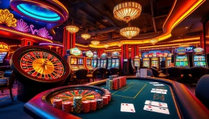 Rasakan sensasi di kasino datukwin dengan mesin slot yang berwarna-warni dan meja poker yang rapi.