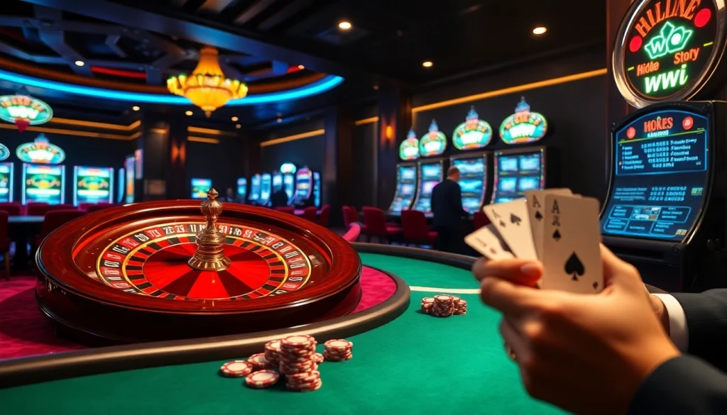 The hidden wiki inspires an exciting casino scene with roulette, poker chips, and slot machines.