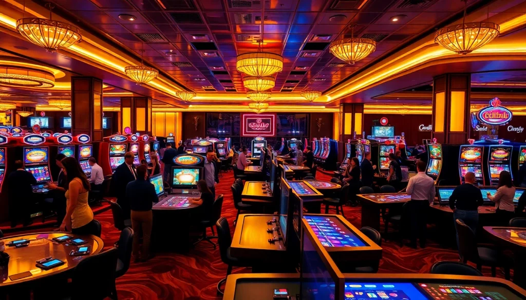 在優塔娛樂城的熙熙攘攘的賭場環境中，玩家熱烈參與。