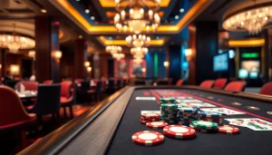 在優塔的賭場中，色彩繽紛的籌碼和卡片吸引著遊客的目光。