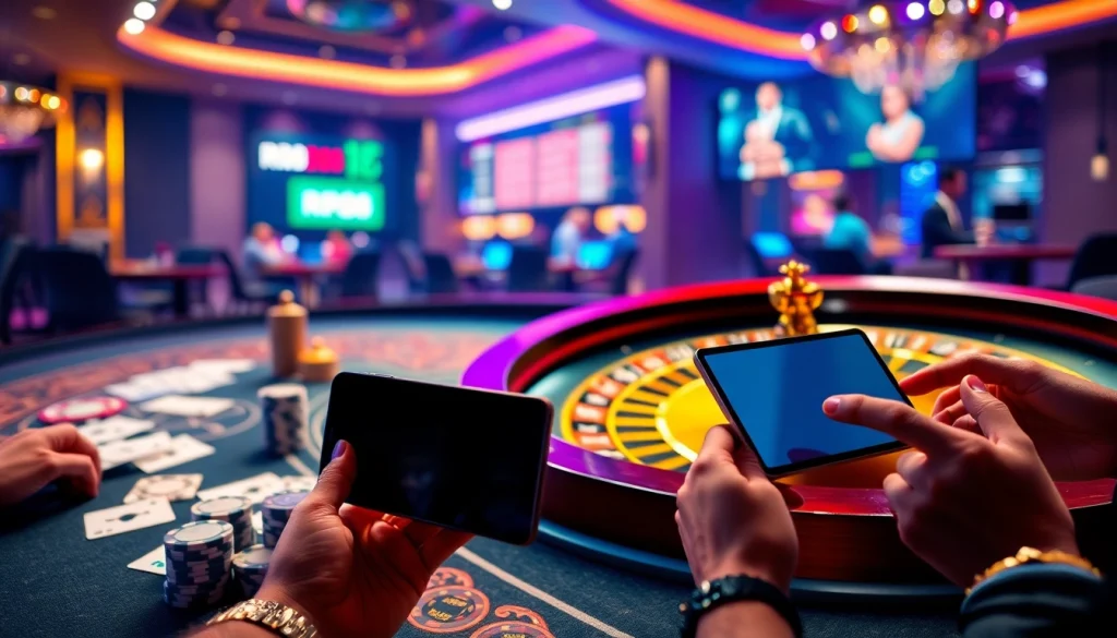 Experience the excitement of RR88 with a vibrant online casino scene featuring poker and roulette.