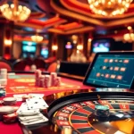 Exciting casino table setup showcasing chips and cards for https://kkwin.diy/ enthusiasts.
