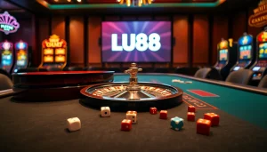 Experience thrilling action at LU88 with casino tables and vibrant gaming excitement.