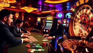 Experience thrilling gambling excitement at sky 88 with vibrant casino tables and thrilling games.