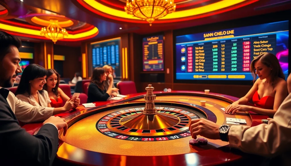 Gambling enthusiasts enjoy a professional casino experience at https://luck882.co.com/ under vibrant lights with exciting games.