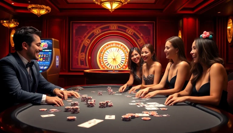 Betting excitement at dn 88’s luxurious casino table with poker chips and cards.