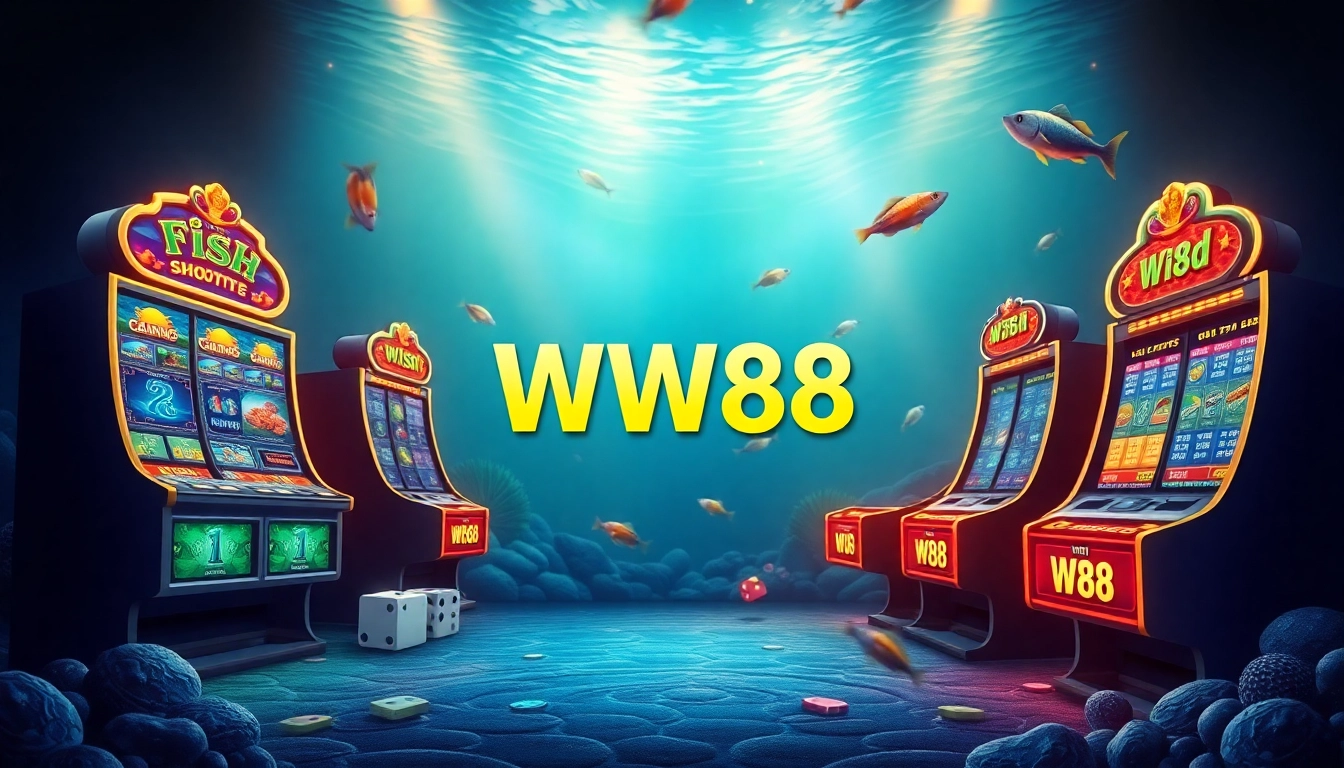 WW88 gaming platform showcasing vibrant casino games, dynamic slots, and ocean-themed elements.