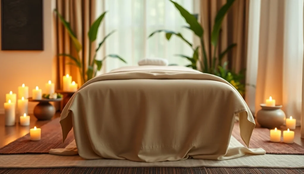 Experience soothing 오산출장마사지 in a tranquil home setting with candles and soft linens.