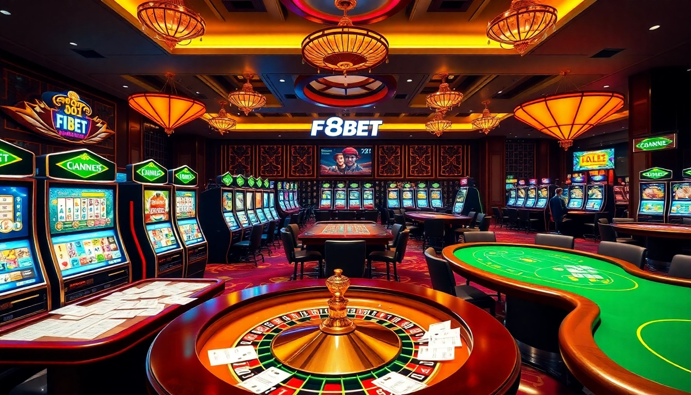 Experience the thrill of Đăng Ký F8BET with vibrant casino elements and exciting gaming action.